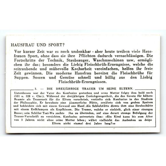 Victorian Liebig Trade Card Konfuzius III German Meat Extract Ad Art - Picture 2 of 2